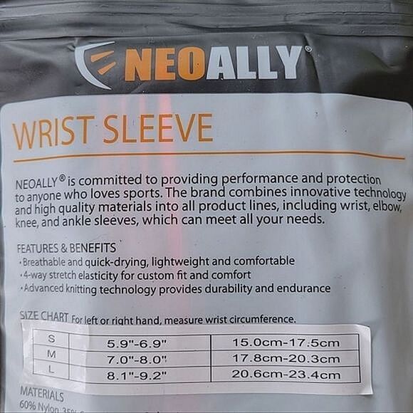 NWT NeoAlly® Wrist & Forearm Compression Sleeves Pair size S - Picture 4 of 14